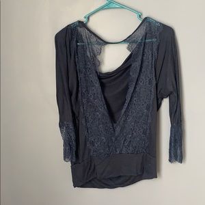 Beautiful lace open back shirt